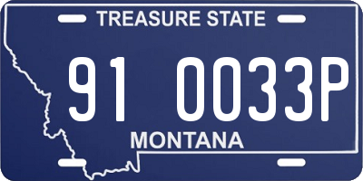 MT license plate 910033P