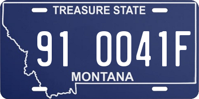 MT license plate 910041F