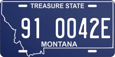 MT license plate 910042E