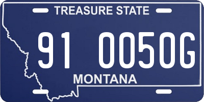 MT license plate 910050G