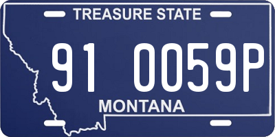 MT license plate 910059P