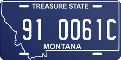 MT license plate 910061C