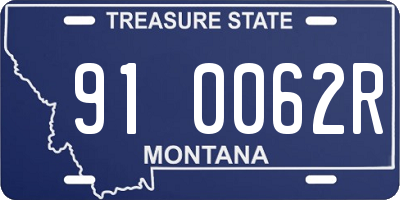 MT license plate 910062R