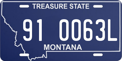 MT license plate 910063L