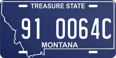 MT license plate 910064C
