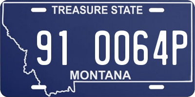 MT license plate 910064P