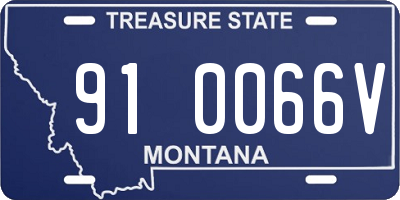 MT license plate 910066V