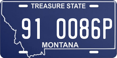 MT license plate 910086P