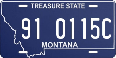 MT license plate 910115C