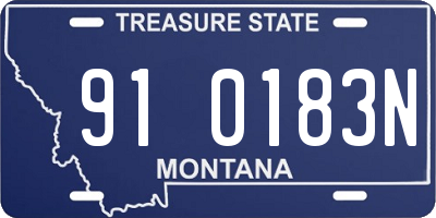 MT license plate 910183N
