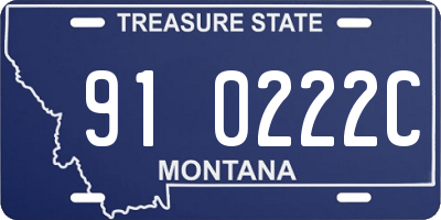 MT license plate 910222C