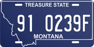 MT license plate 910239F