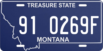 MT license plate 910269F