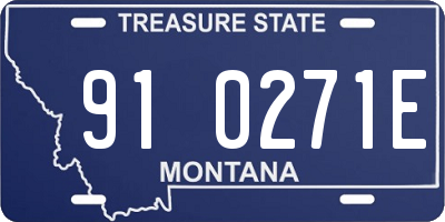 MT license plate 910271E
