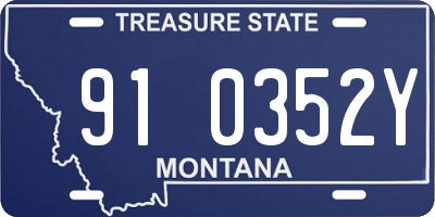 MT license plate 910352Y