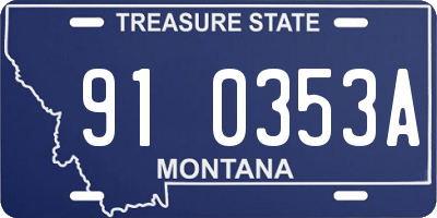MT license plate 910353A
