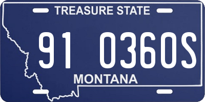 MT license plate 910360S