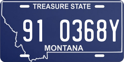 MT license plate 910368Y