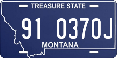MT license plate 910370J