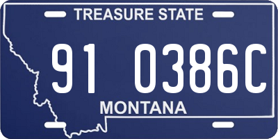 MT license plate 910386C