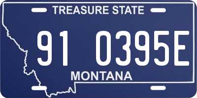 MT license plate 910395E