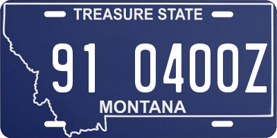 MT license plate 910400Z