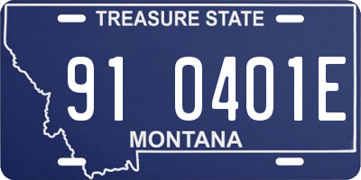 MT license plate 910401E