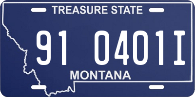MT license plate 910401I