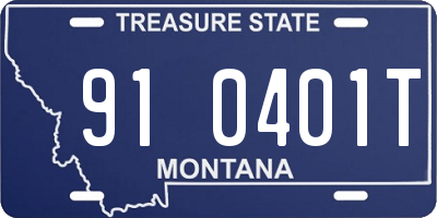 MT license plate 910401T