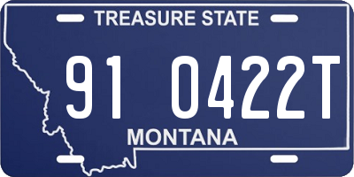 MT license plate 910422T