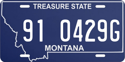 MT license plate 910429G