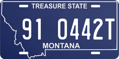 MT license plate 910442T