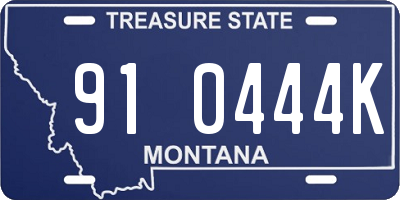 MT license plate 910444K
