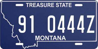 MT license plate 910444Z