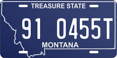 MT license plate 910455T