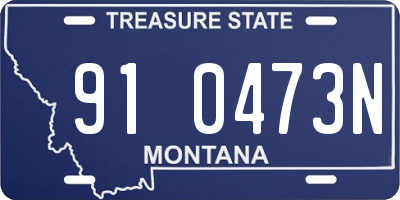 MT license plate 910473N
