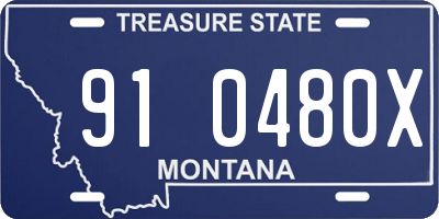 MT license plate 910480X