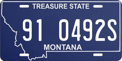 MT license plate 910492S