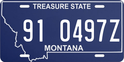 MT license plate 910497Z