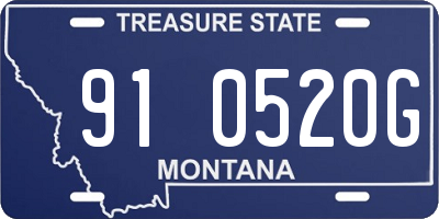 MT license plate 910520G
