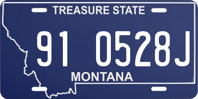 MT license plate 910528J