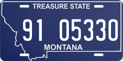 MT license plate 910533O