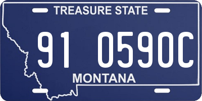 MT license plate 910590C