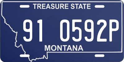 MT license plate 910592P