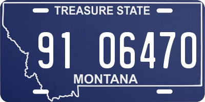 MT license plate 910647O