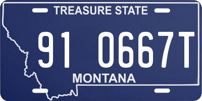 MT license plate 910667T