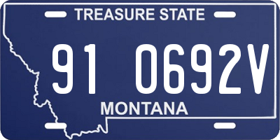 MT license plate 910692V