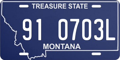 MT license plate 910703L