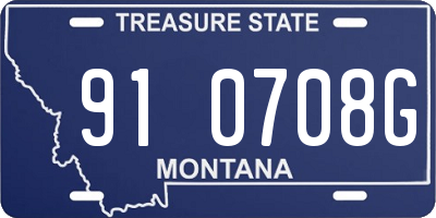 MT license plate 910708G