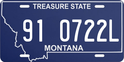 MT license plate 910722L